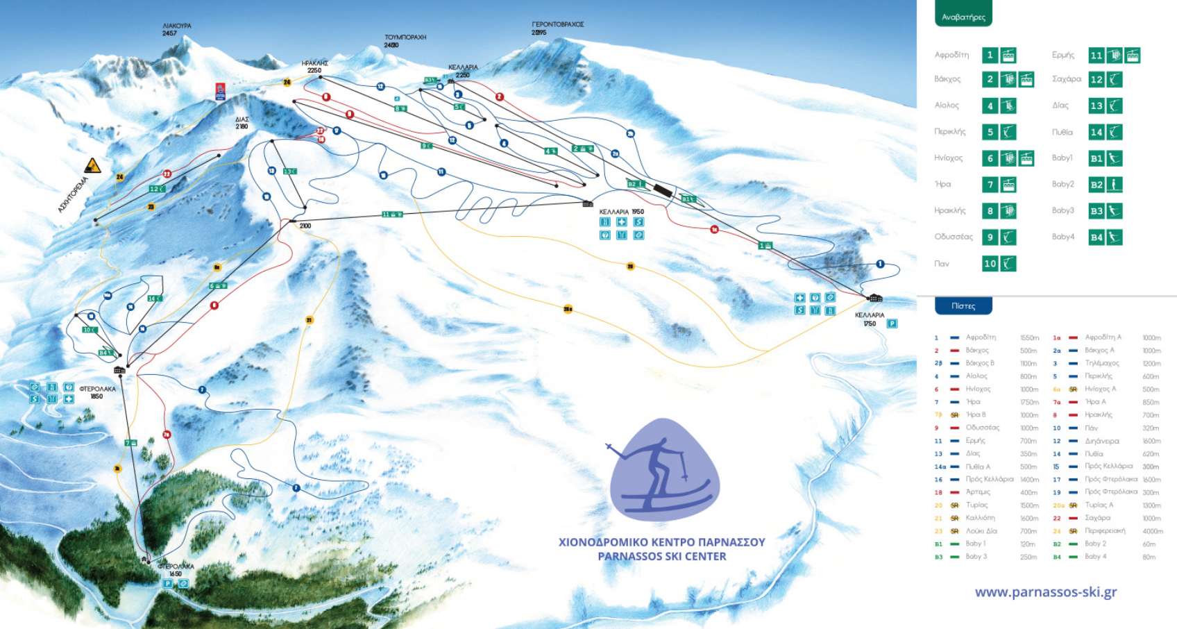parnassos ski map full